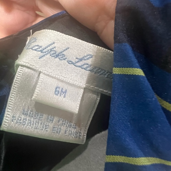 NWT, Ralph Lauren, 6m, Plaid Dress in Blue and Green - Picture 3 of 4